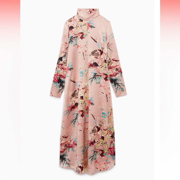 Wilfred silk floral LAVERNE maxi dress roebuck/ sun kissed NWT XXS - Picture 10 of 10